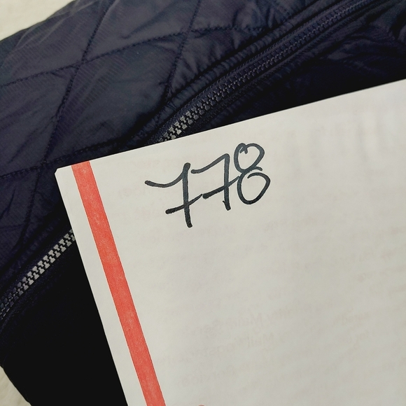 Eddie Bauer Navy Quilted Long Sleeve Zip Up Jacket Coat P778 - Picture 7 of 7